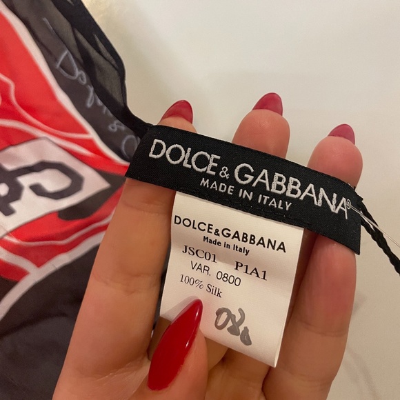 Vintage Dolce & Gabbana 100% Silk Scarf - Picture 3 of 4